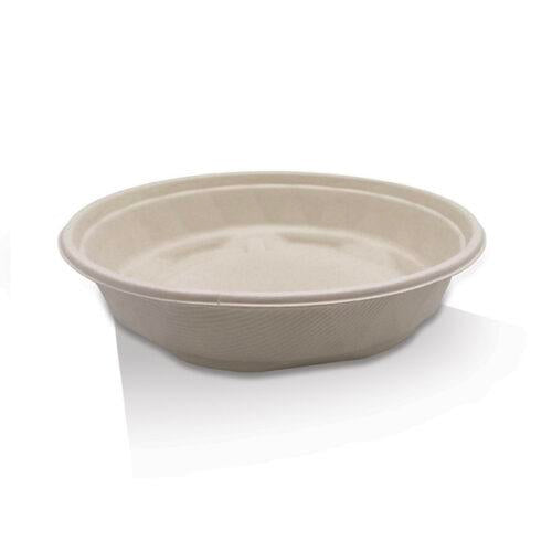 2000ml Sugarcane Takeaway Bowl Unbleached 200pc/ctn
