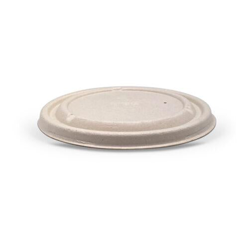 Sugarcane Lid 166mm for Takeaway Bowl Unbleached 300pc/ctn