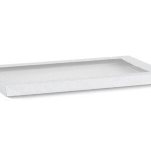 Large Lid for Rectangle Catering Tray White PET Window 100/ctn