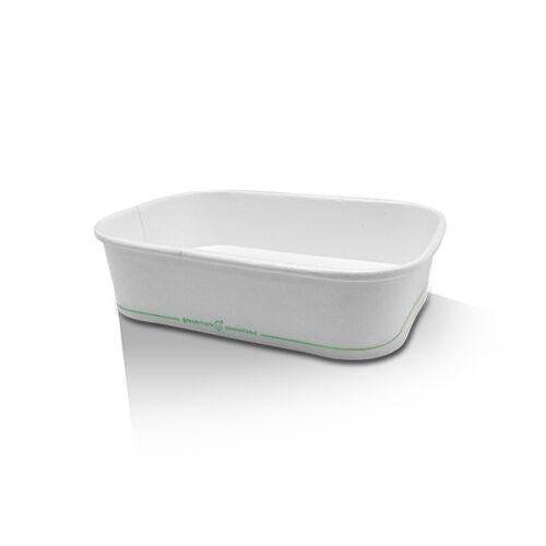 500ml PLA Coated White Rectangular Container 300pc/ctn