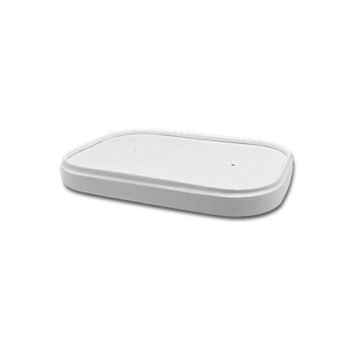 PLA Coated Lid for White Rectangular Container 500-1000ml 300pc/ctn